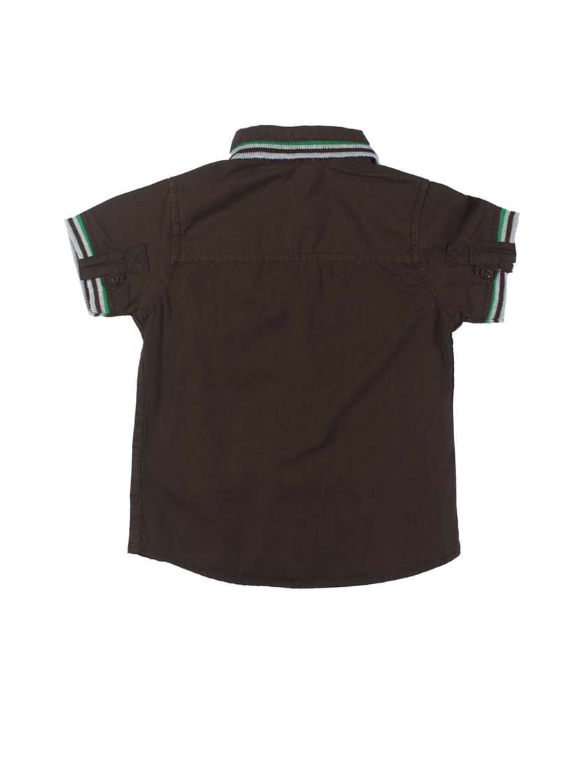 brown cotton blend shirt - 21188341 -  Standard Image - 1