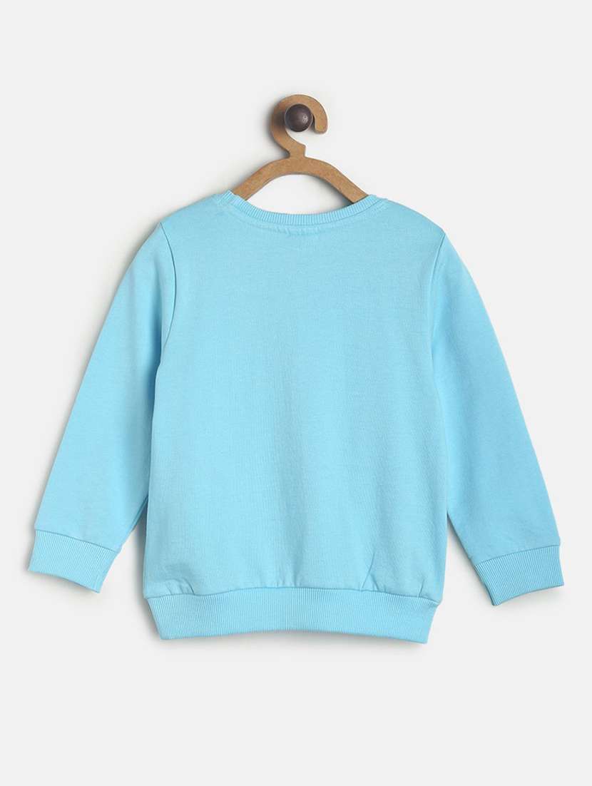 blue cotton front print sweatshirt - 21188375 -  Standard Image - 1