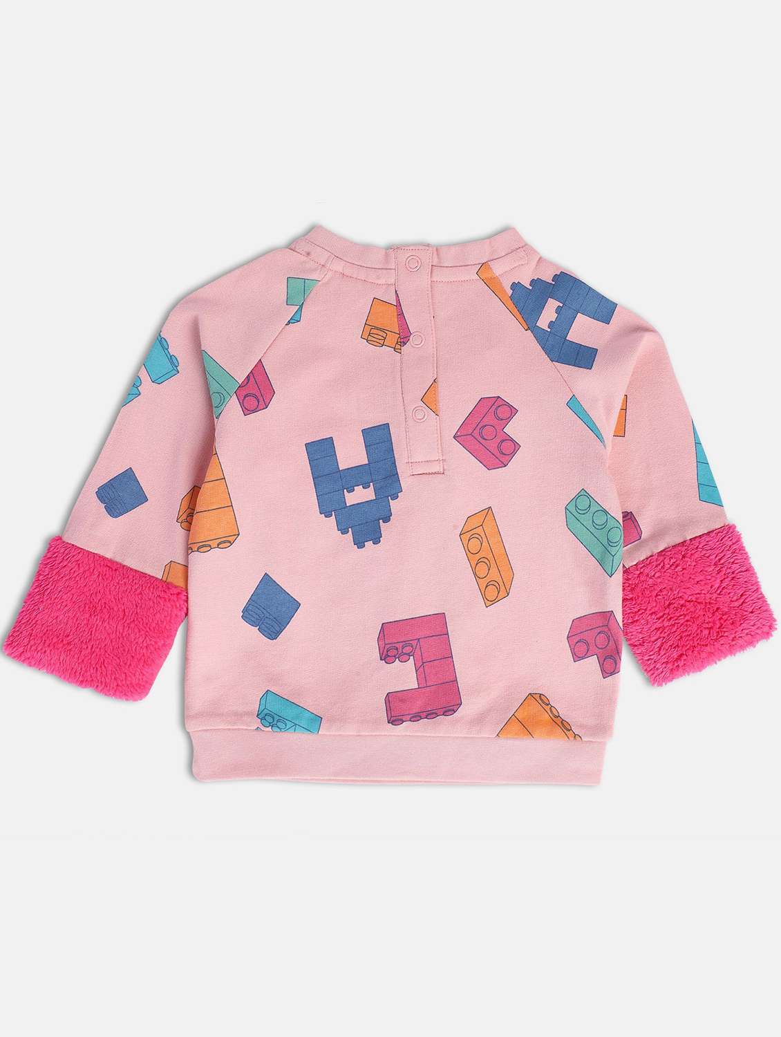 pink cotton front print sweatshirt - 21188500 - Standard Image - 1