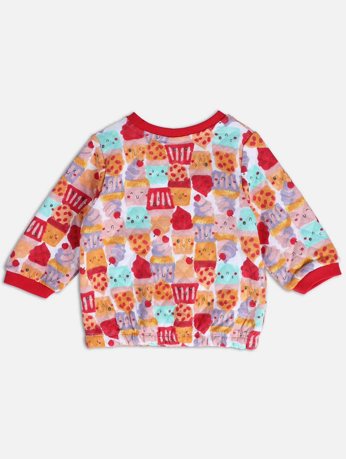 white cotton all over printed sweatshirt - 21188501 -  Standard Image - 1