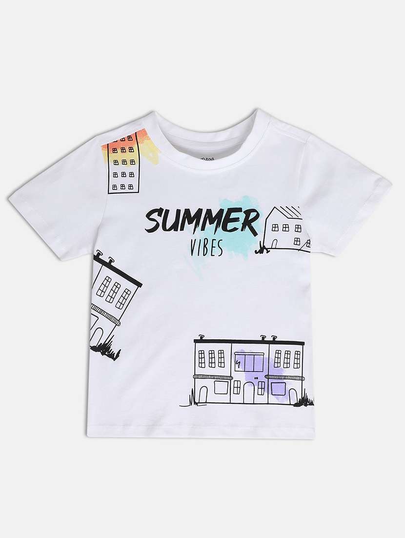 boy's round neck printed t-shirt - 21189989 - Standard Image - 1