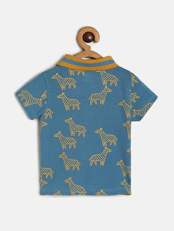 kids polo neck printed t-shirt - 21190020 - Standard Image - 1