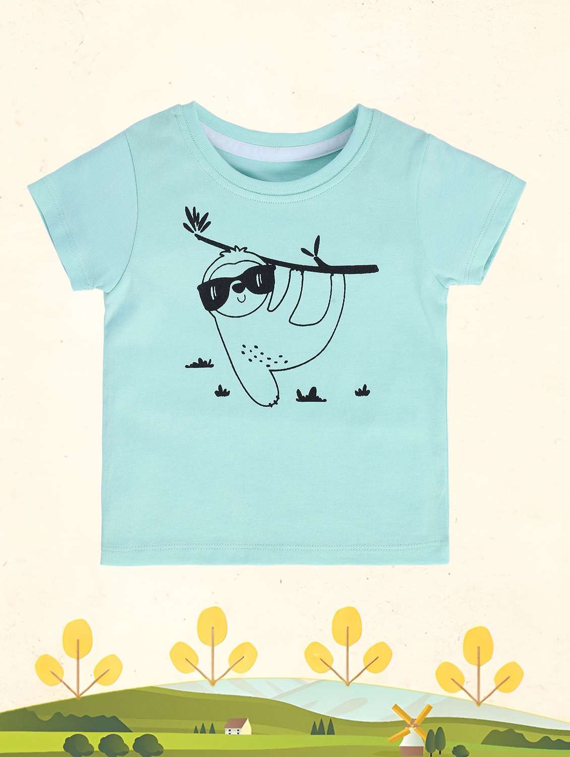 boy's round neck printed t-shirt