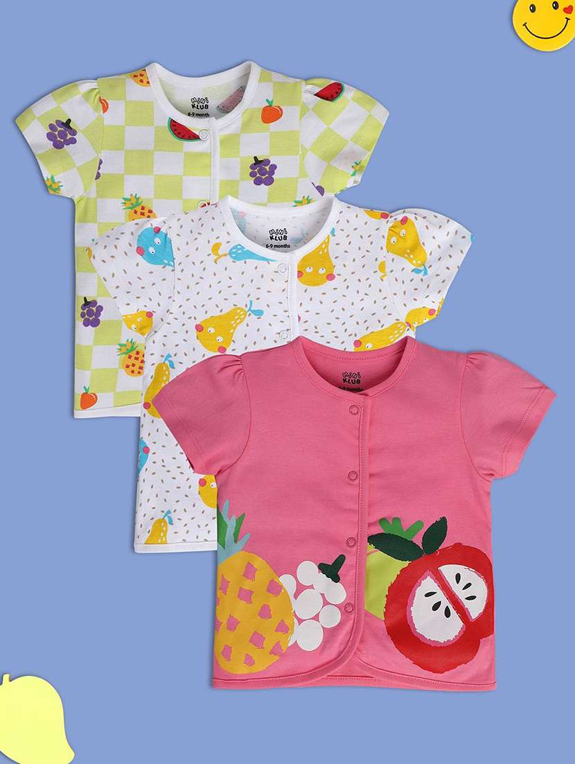 girls pack of 3 cotton tee - 21191173 - Standard Image - 1