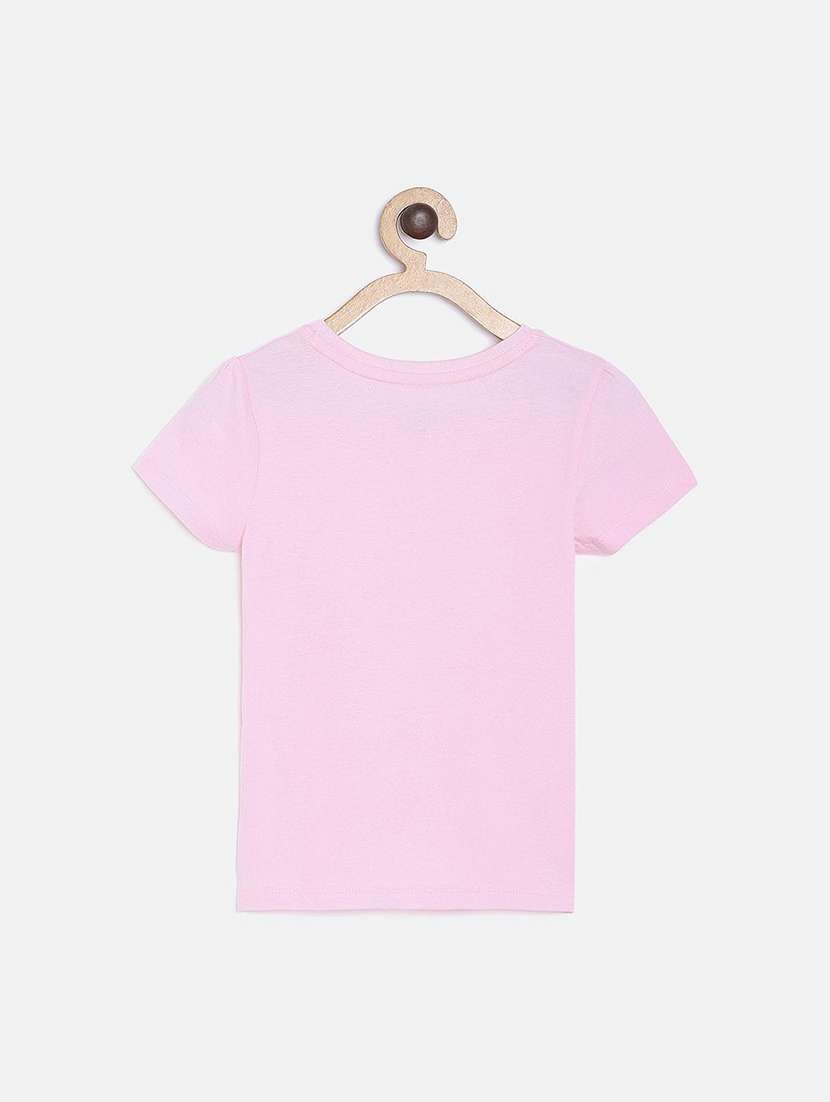 pink cotton front print tee - 21191193 - Standard Image - 1