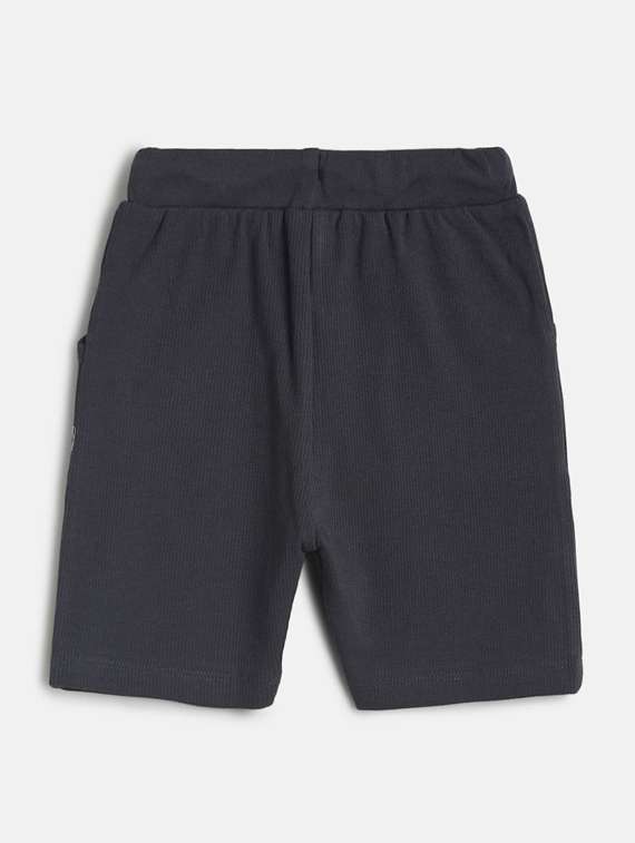 kids solid mid rise shorts - 21191311 - Standard Image - 1