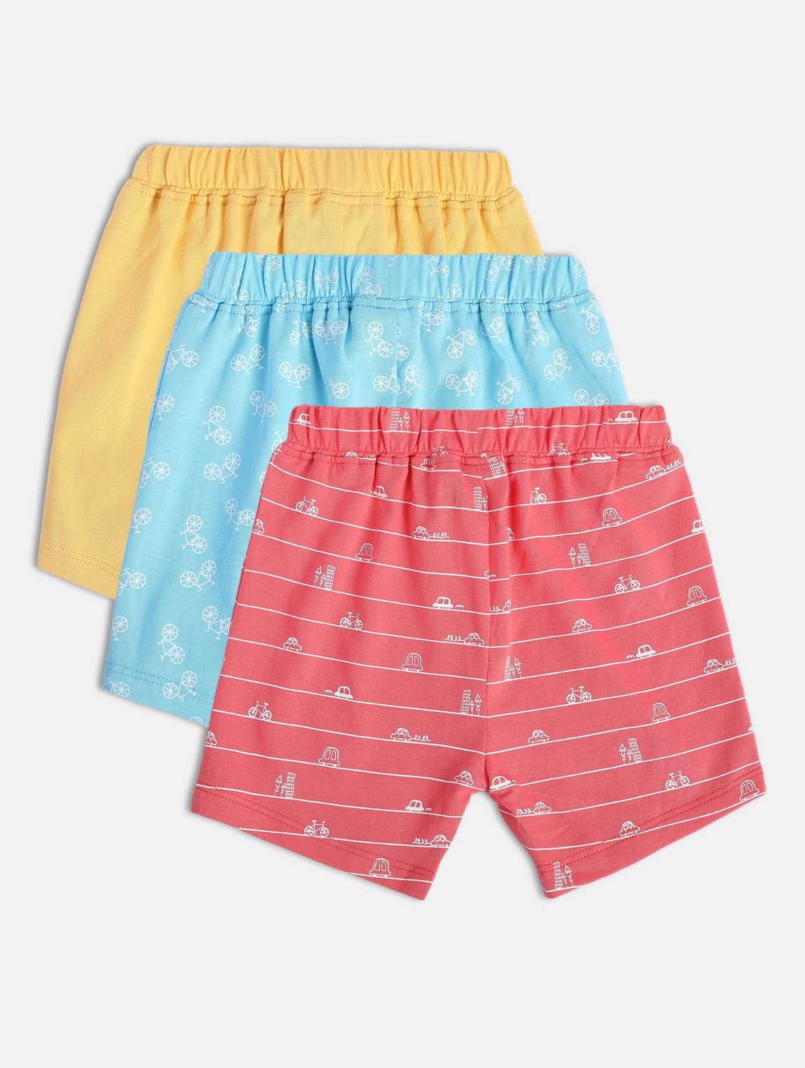 pack of 3 multi colored mid rise shorts - 21191611 -  Standard Image - 1