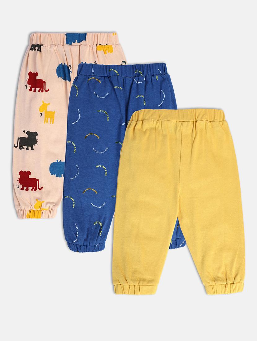 pack of 3 multi colored cotton joggers - 21192688 - Standard Image - 1