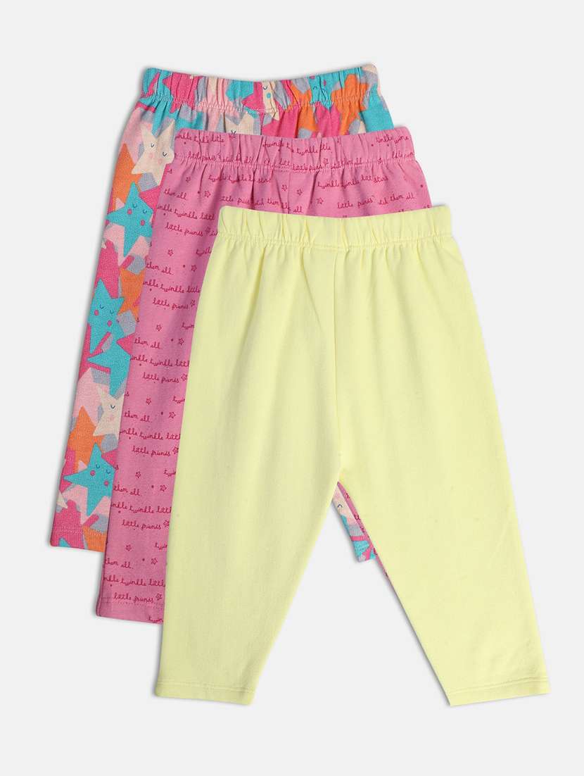 girls mid-rise set of 3 printed casual trouser - 21192837 -  Standard Image - 1