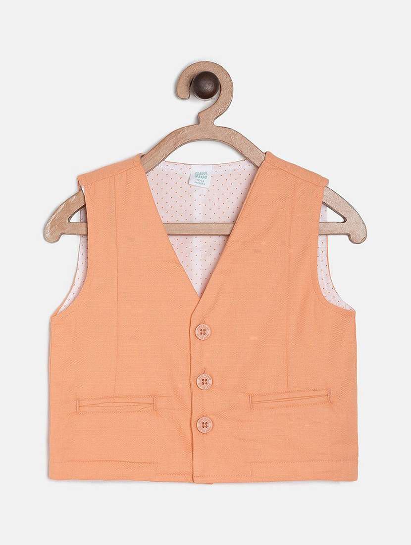 orange cotton waistcoats jackets & coat