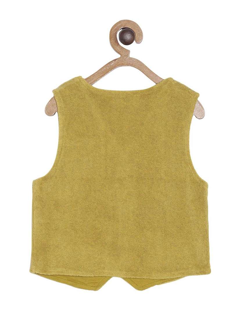 yellow cotton blend waistcoats jackets & coat - 21193460 -  Standard Image - 1