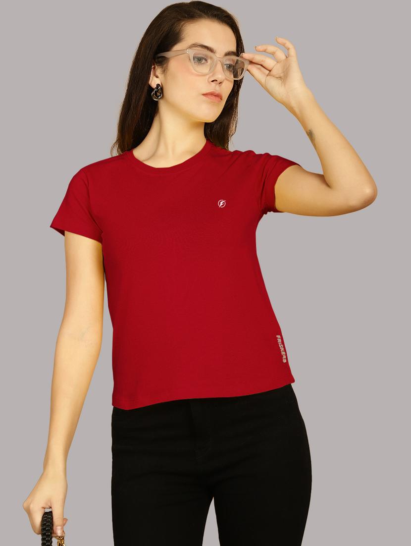 red cotton regular tshirt - 21193546 -  Standard Image - 1