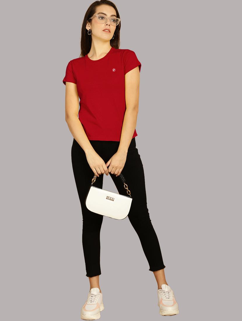 red cotton regular tshirt - 21193546 - Standard Image - 4