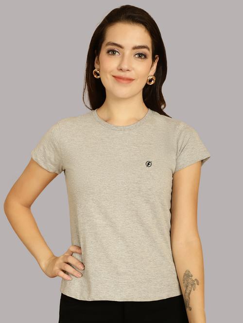grey cotton regular tshirt - 21193547 - Standard Image - 0