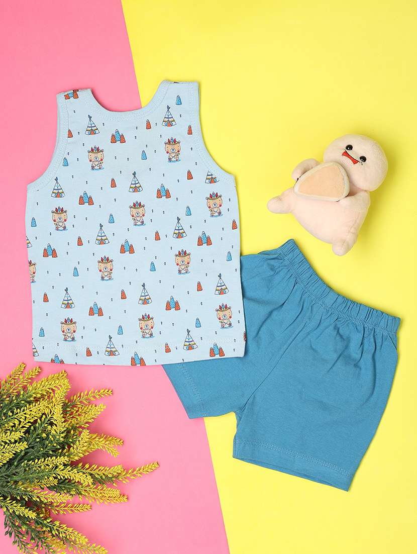 boys printed vest & shorts sets - 21195049 -  Standard Image - 1
