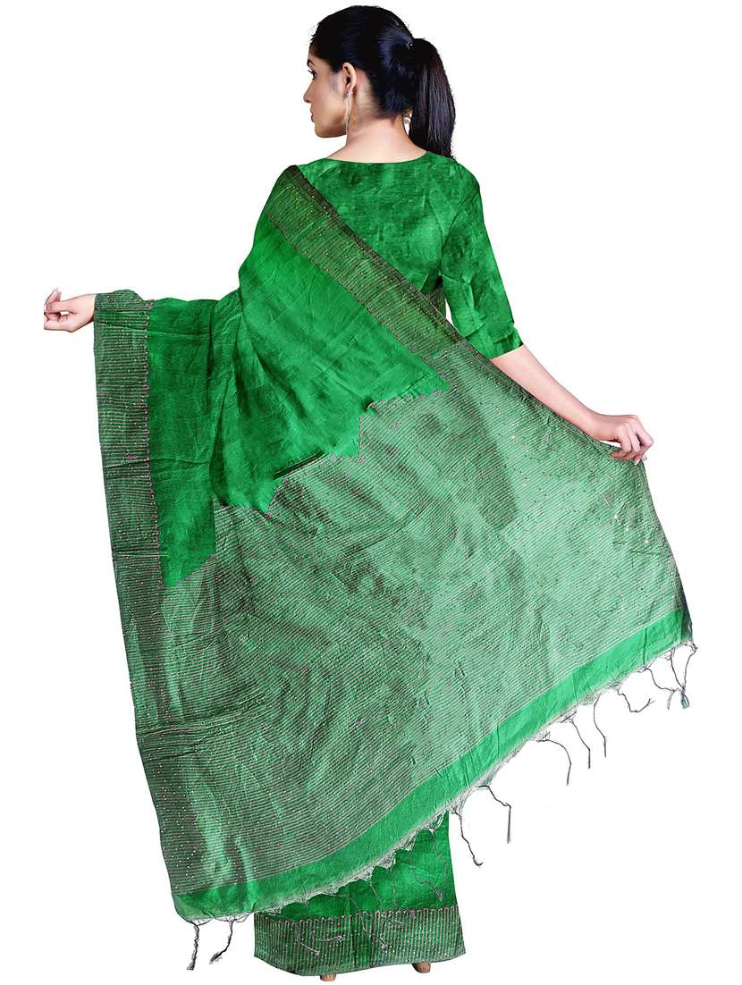 women green embellished saree with blouse - 21196515 - Standard Image - 1