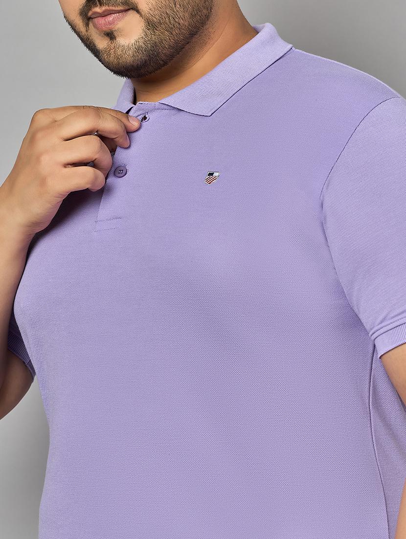 men solid cotton plus size polo t-shirt - 21217513 - Standard Image - 4