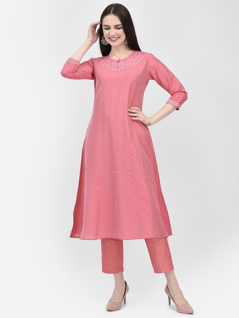 women three quarter sleeve a-line kurta - 21219833 - Zoom Image - 0