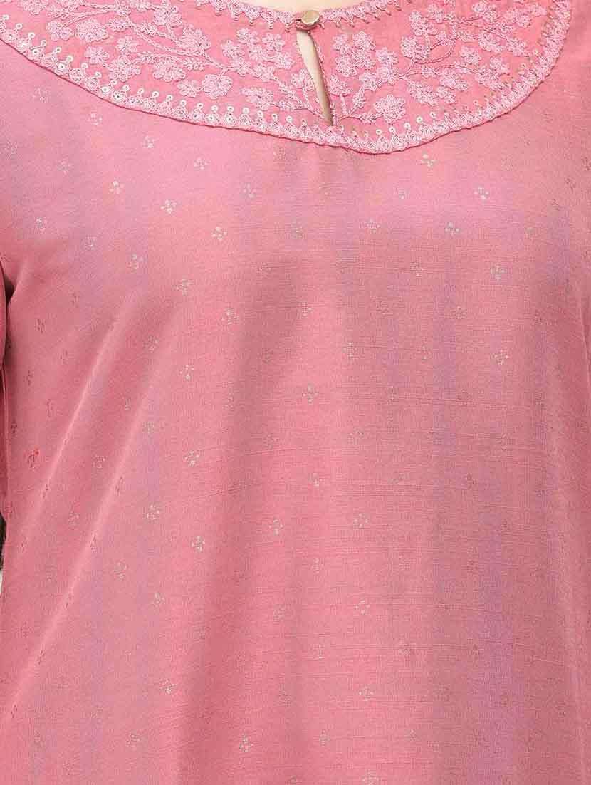 women printed three quarter sleeve a-line kurta - 21219833 -  Standard Image - 1