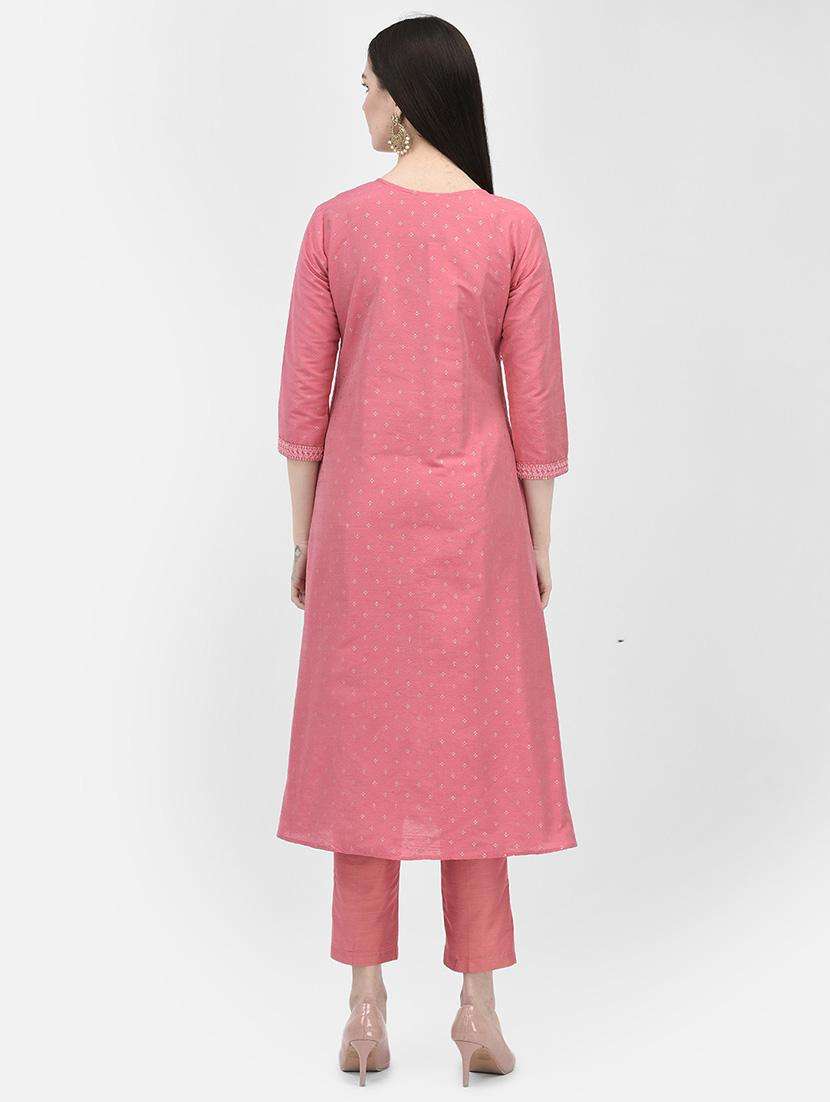 women printed three quarter sleeve a-line kurta - 21219833 -  Standard Image - 4