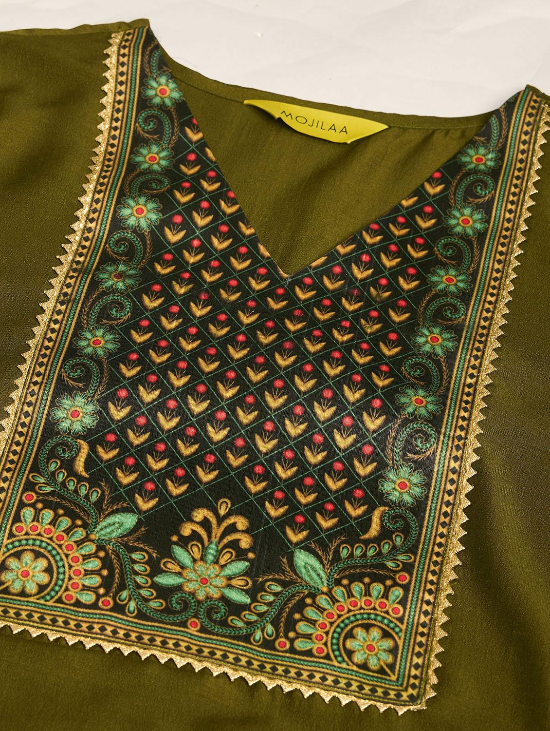 women placement print kurta pant set with dupatta - 21219879 - Standard Image - 4