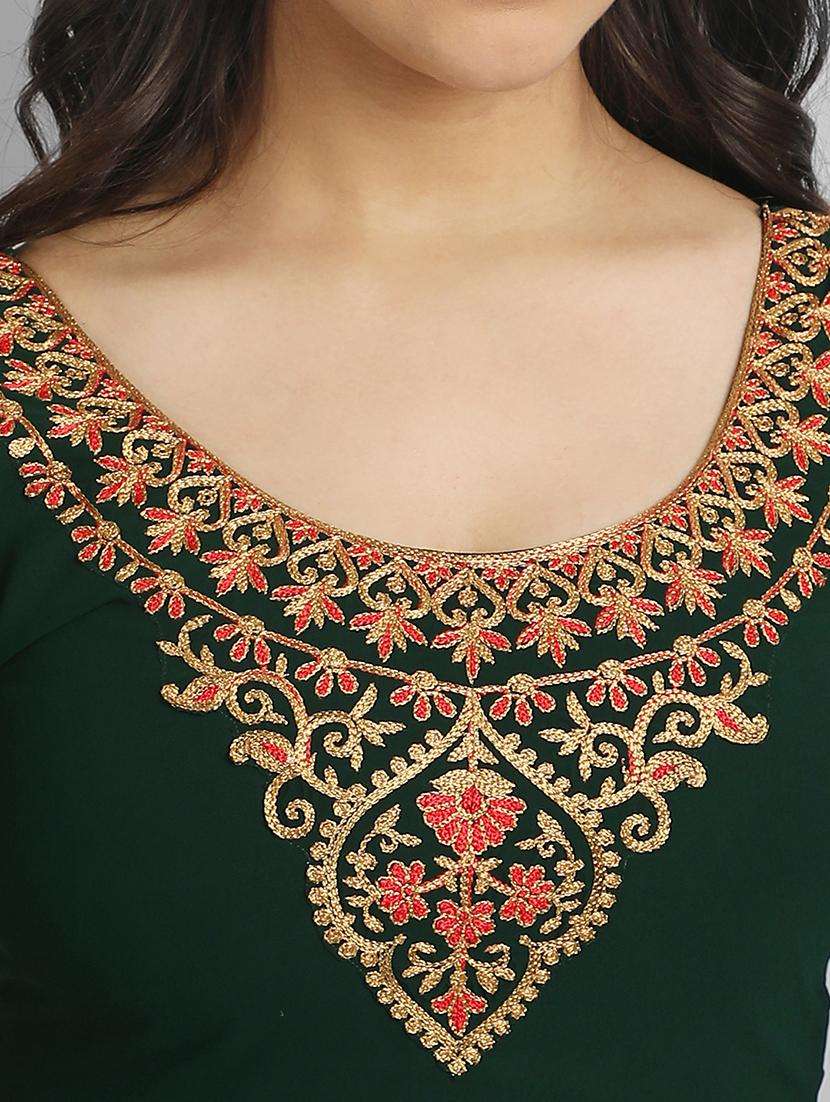 women three quarter sleeve straight kurta - 21219905 -  Standard Image - 1