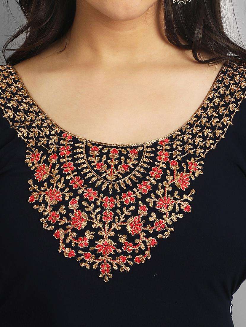 women three quarter sleeve straight kurta - 21219912 -  Standard Image - 1