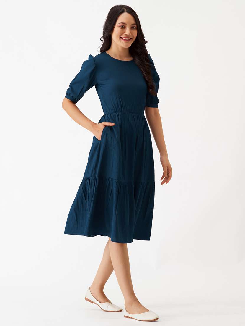 women solid casual western dress - 21220711 - Standard Image - 1