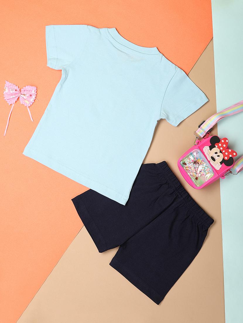 girls printed casual wear short set - 21220911 - Standard Image - 1
