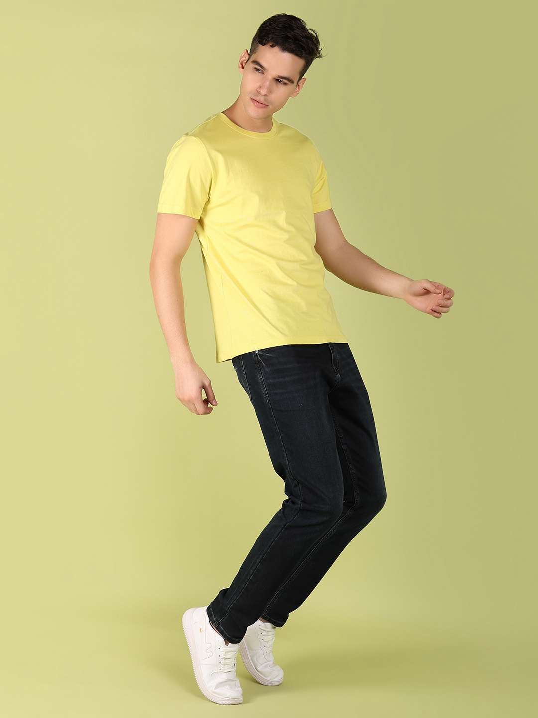 yellow cotton front print tshirt - 21220924 - Standard Image - 1