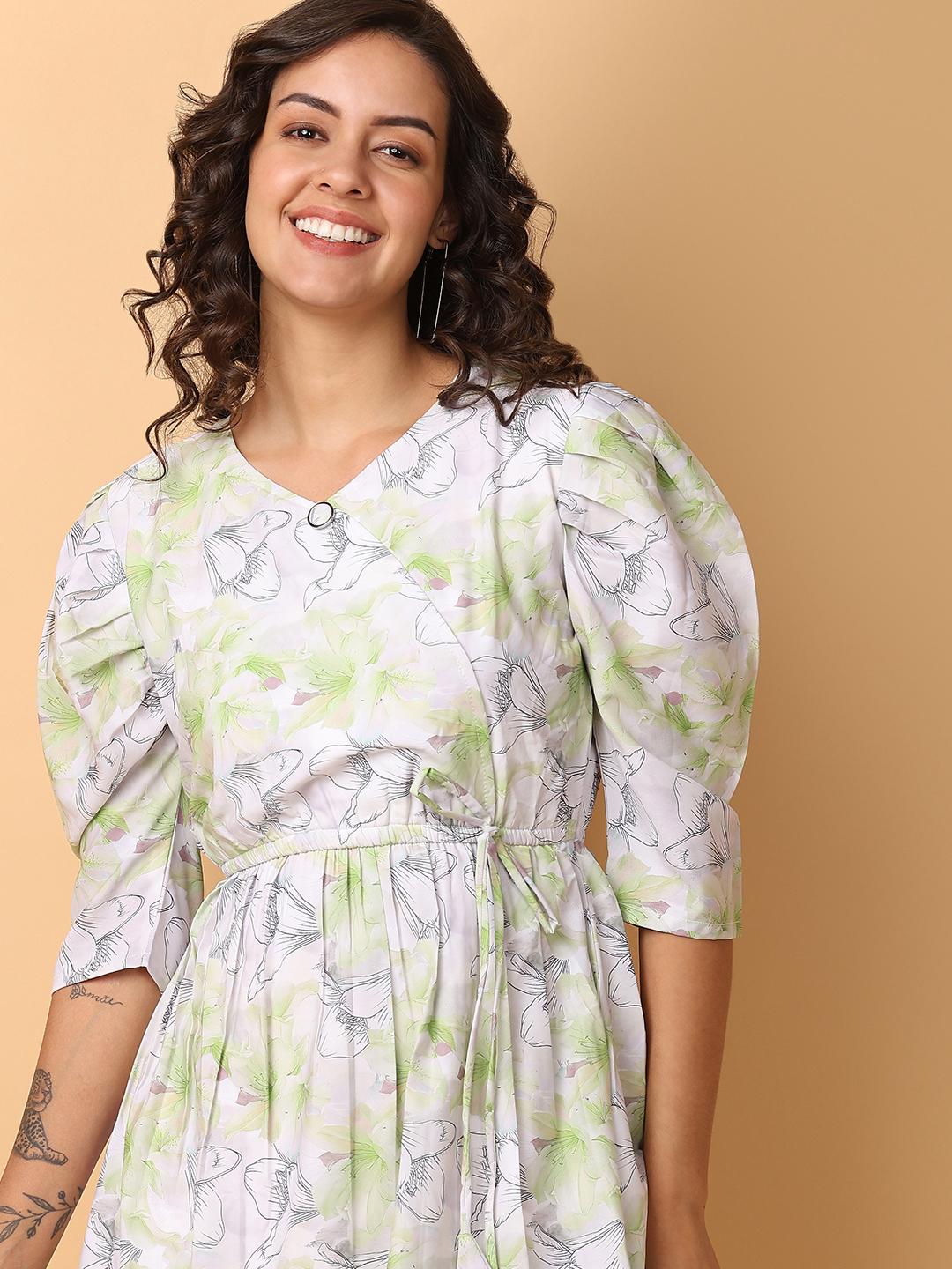 green chiffon dress - 21220971 -  Standard Image - 1