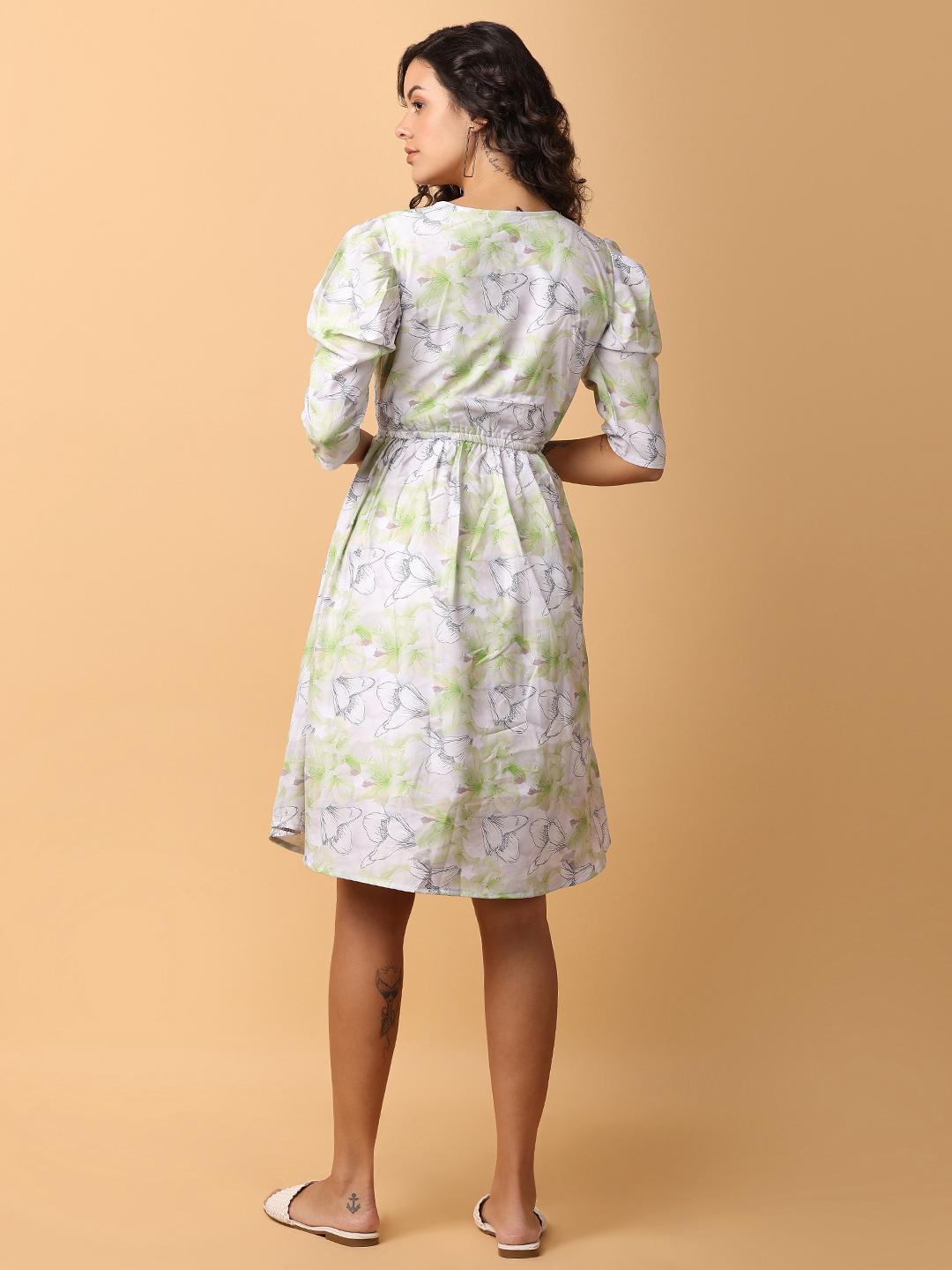 green chiffon dress - 21220971 - Standard Image - 6