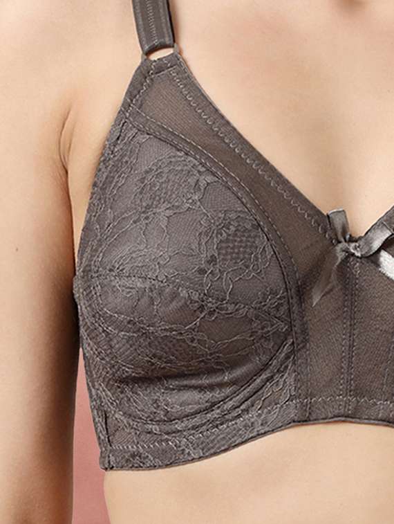 grey lace minimizer bra - 21221079 - Standard Image - 4