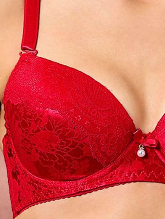 red satin balconette bra - 21221086 -  Standard Image - 4