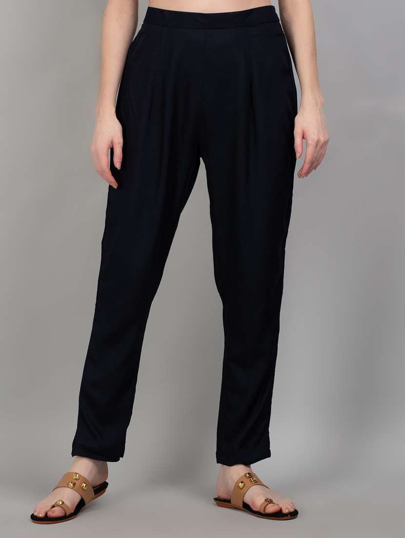 women mustard ikat mandarin neck kurta pant set - 21221420 -  Standard Image - 6