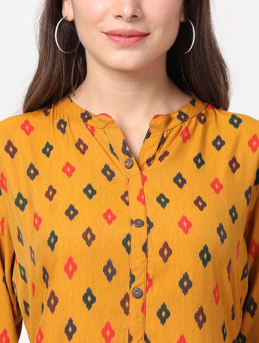 women three quarter sleeve straight kurta - 21221488 - Standard Image - 6