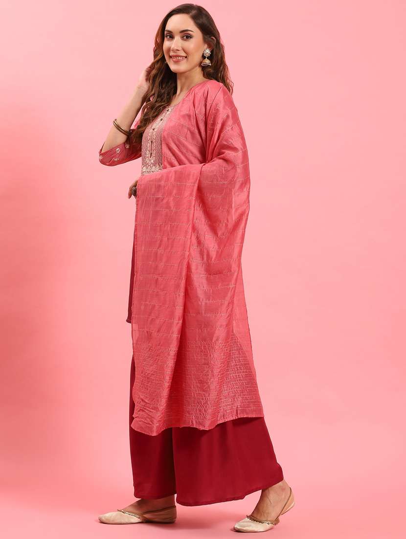 pink kurta sharara set - 21221500 - Standard Image - 1