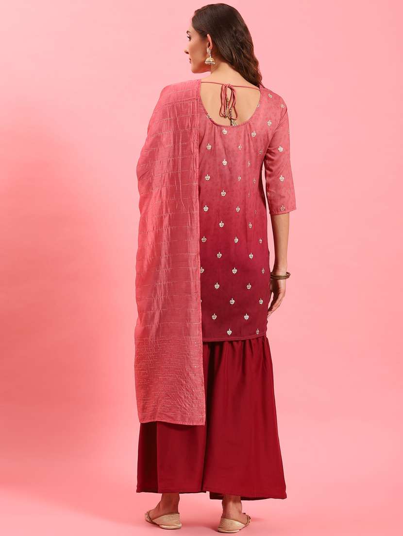 pink kurta sharara set - 21221500 - Standard Image - 4