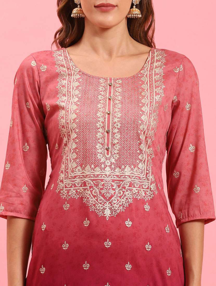 pink kurta sharara set - 21221500 - Standard Image - 6