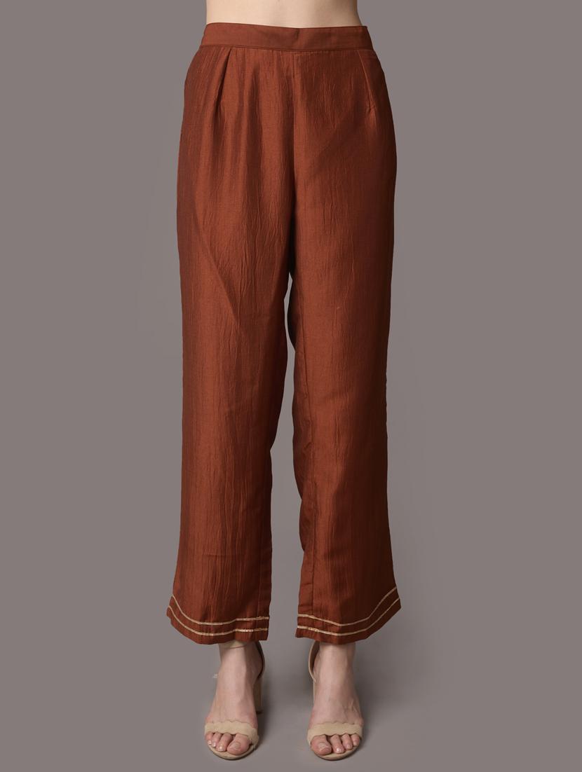 brown kurta pant set - 21221518 - Standard Image - 4
