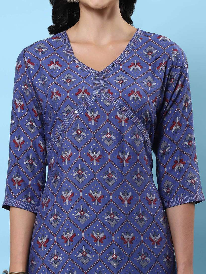 women printed kurta palazzo set with dupatta - 21221629 -  Standard Image - 6