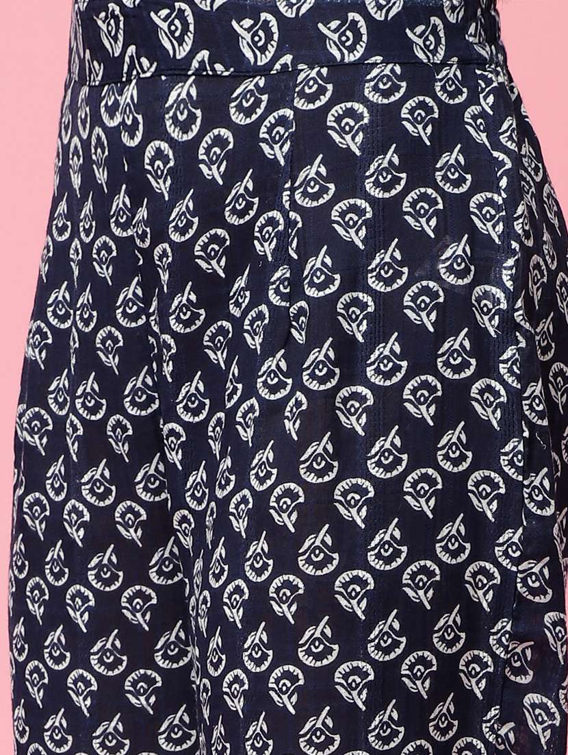 blue cotton kurta dupatta set - 21221633 - Standard Image - 6