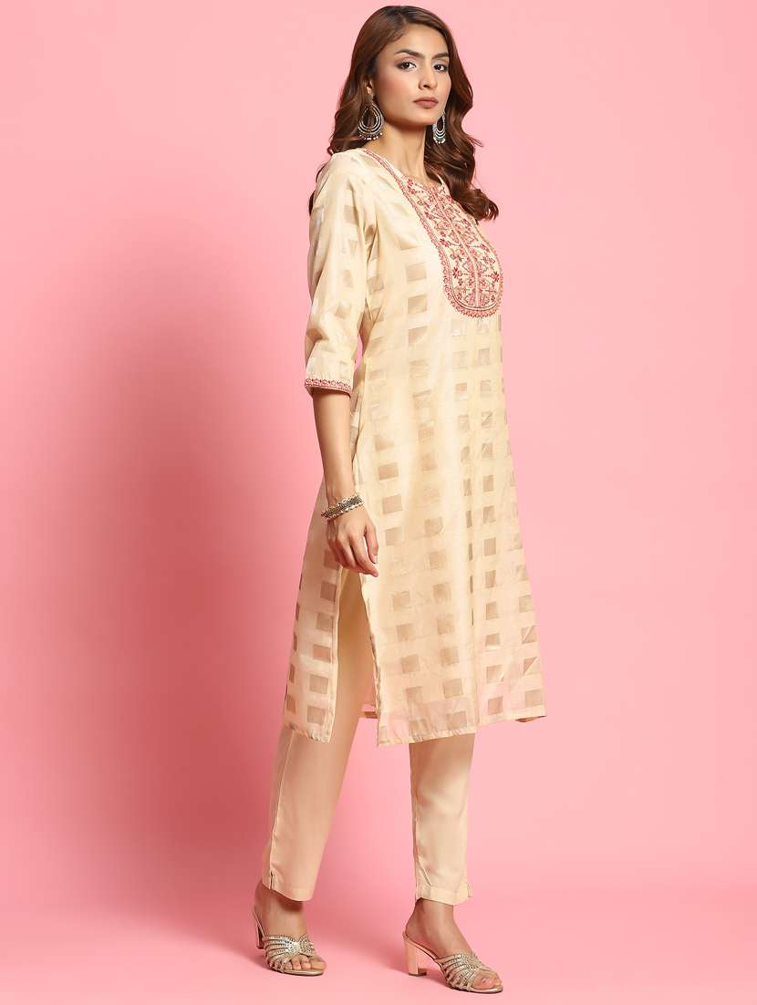 women embroidered kurta pant set with dupatta - 21221634 -  Standard Image - 1