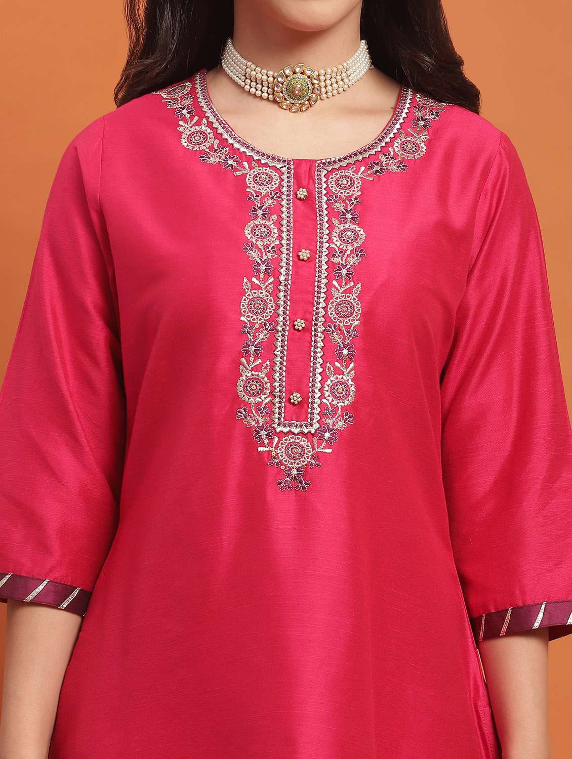 women three quarter sleeve suit set - 21221755 - Standard Image - 6