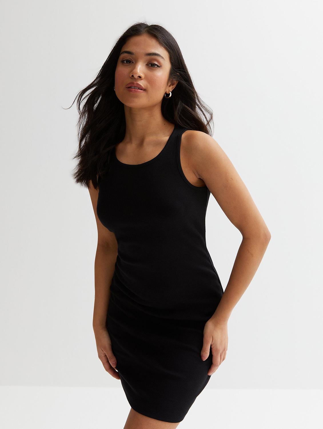 women solid sleeveless bodycon dress - 21222133 - Standard Image - 1