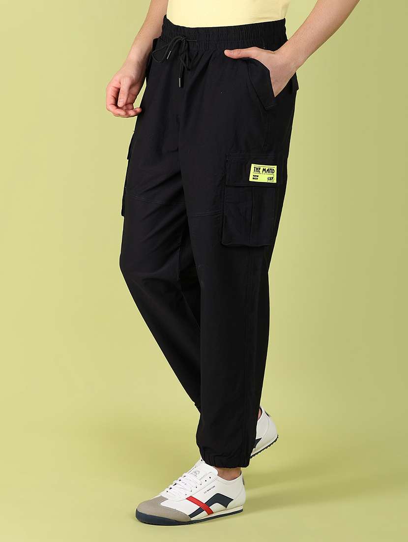 men solid mid rise regular fit jogger - 21222363 -  Standard Image - 1