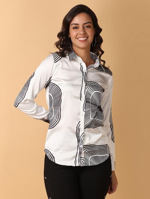 women white satin regular shirt - 21222372 - Standard Image - 0