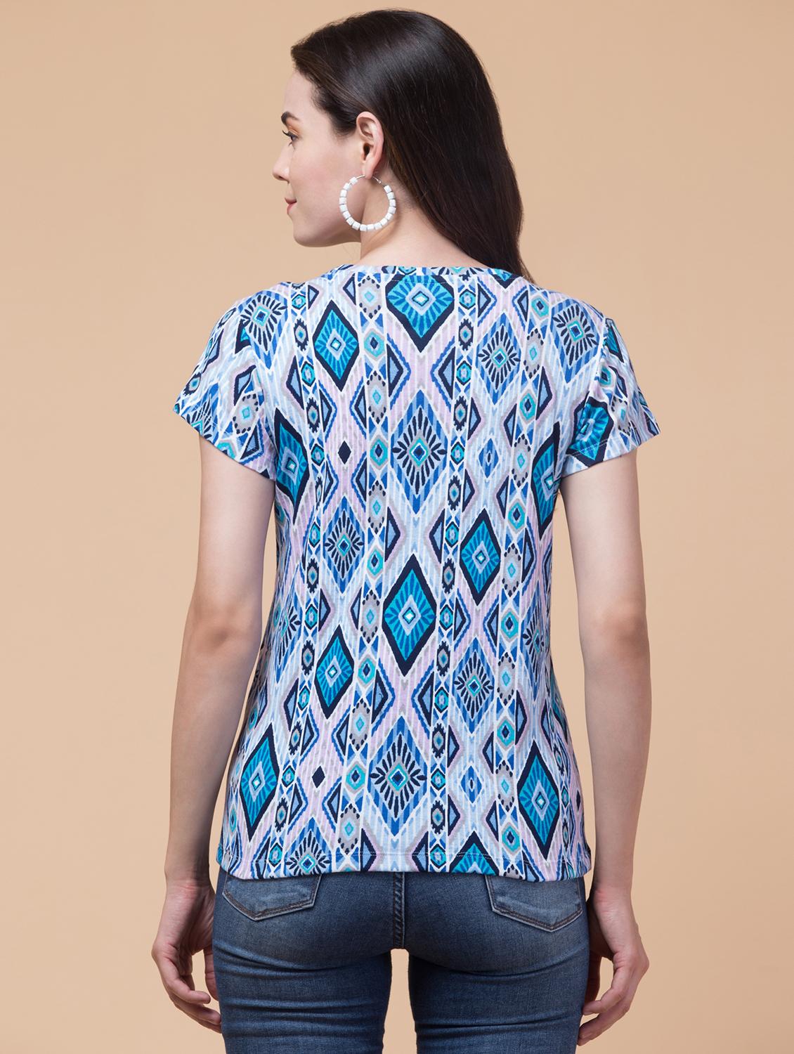 ikat printed t-shirt - 21222658 - Standard Image - 1