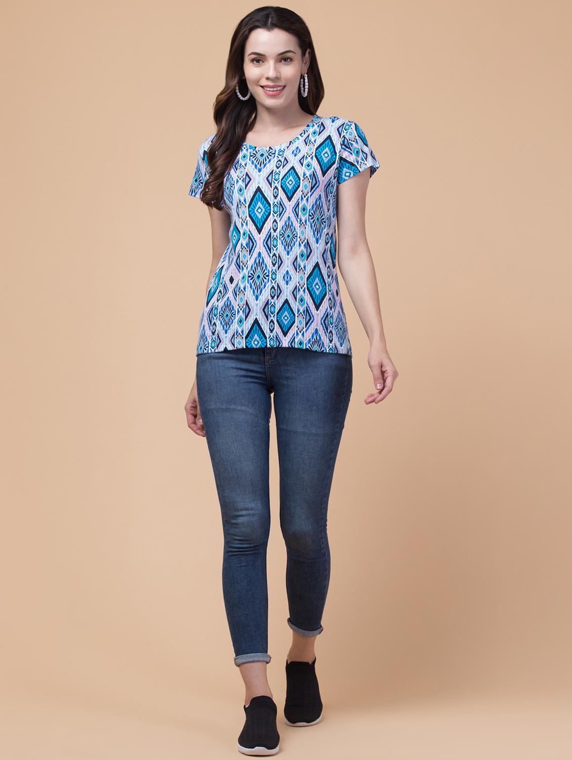 ikat printed t-shirt - 21222658 - Standard Image - 4