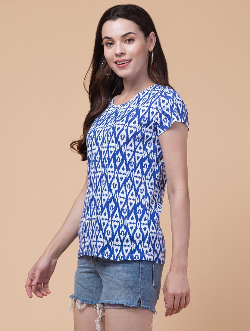 ikat printed t-shirt - 21222661 - Standard Image - 1